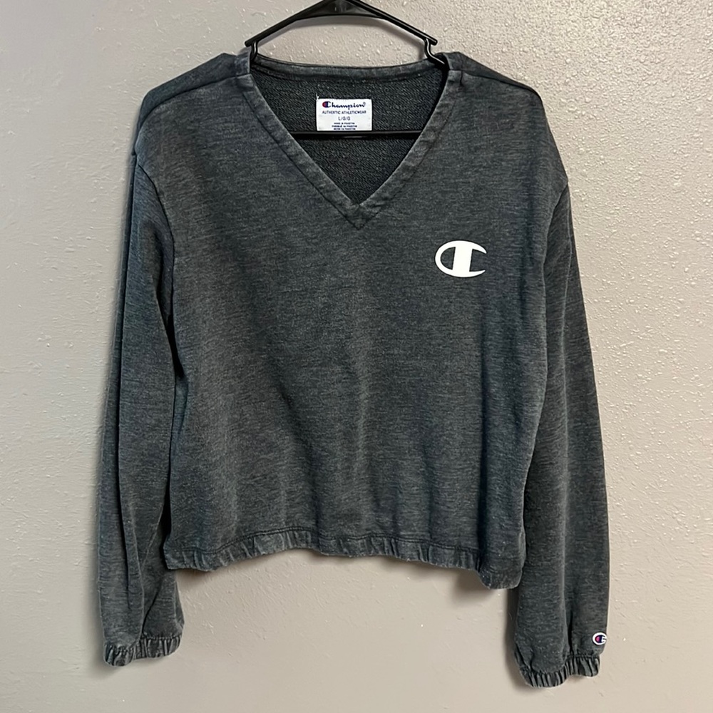 Champion Cropped Sweatshirt- Size Large